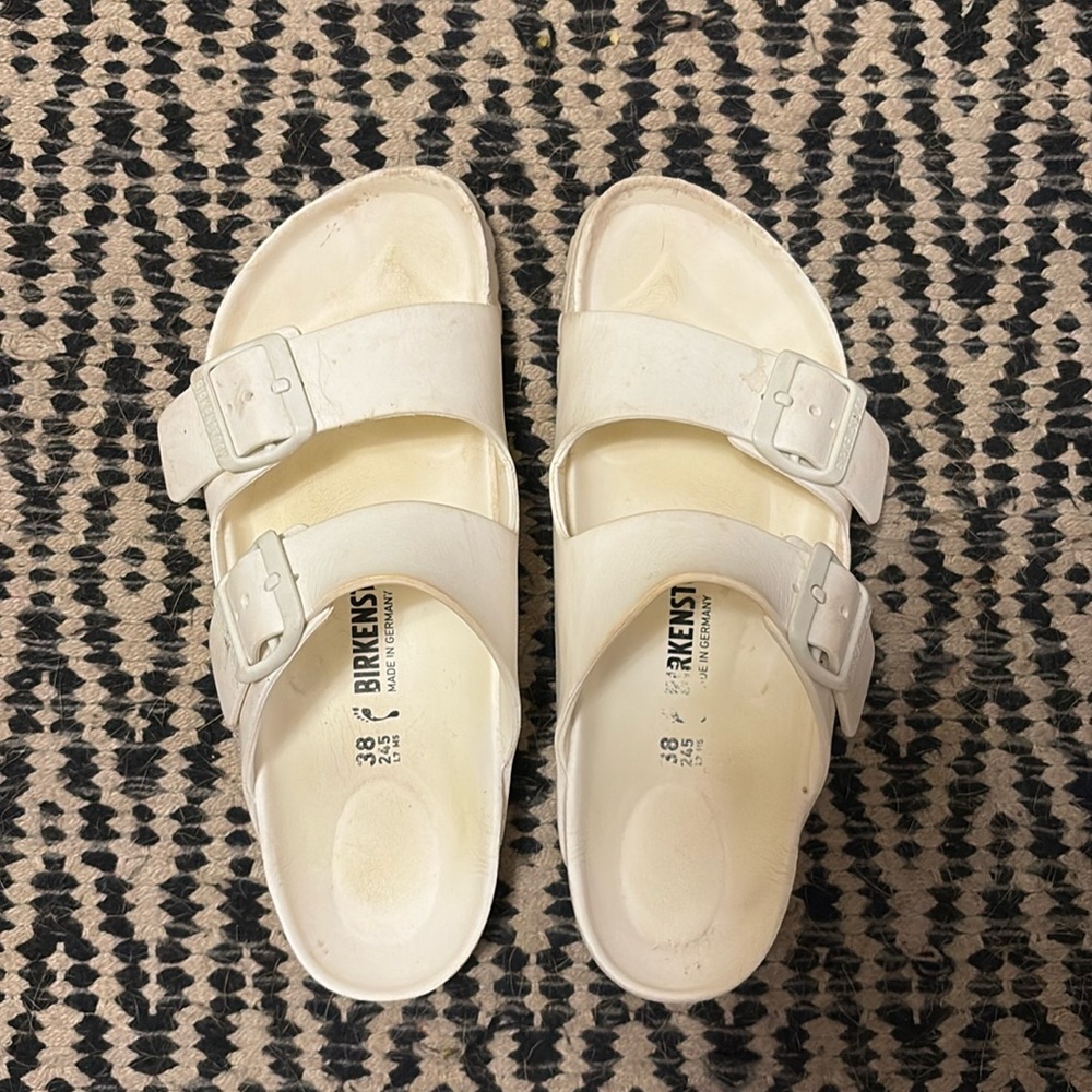 White Arizona Birkenstocks